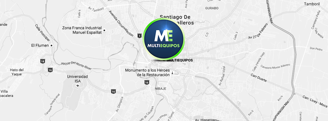 Direcciones a MULTIEQUIPOS EN SANTIAGO, REPUBLICA DOMINICANA